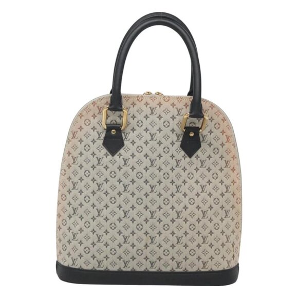 LOUIS VUITTON Monogram Mini Alma Haut Hand Bag Blue M92202 LV Auth - Picture 1 of 15